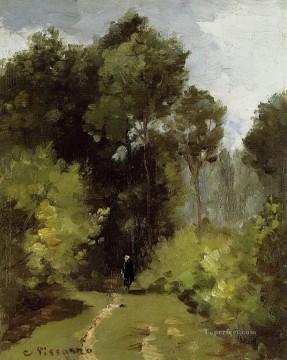  woods Canvas - in the woods 1864 Camille Pissarro